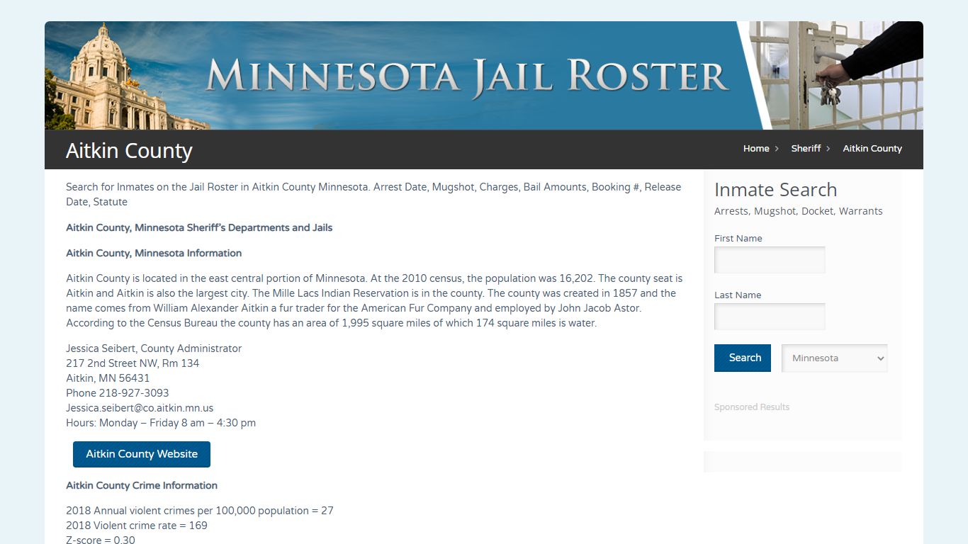 Aitkin County | Jail Roster Search