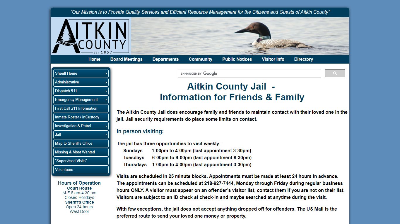 Information for Friends & Family - Aitkin County, Minnesota